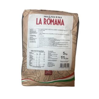 Opakowanie Mix Polselli La Romana Rossa do pizzy z łopaty i Pinsa Romana – lekkie i chrupiące ciasto.